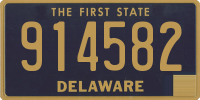 DE license plate 914582