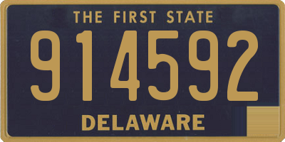 DE license plate 914592