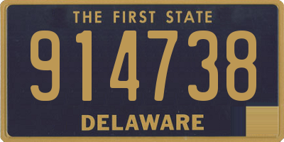 DE license plate 914738