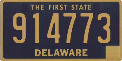 DE license plate 914773