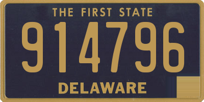DE license plate 914796