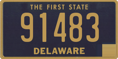 DE license plate 91483