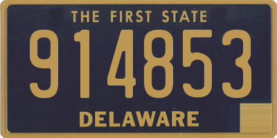 DE license plate 914853