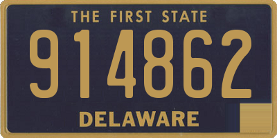 DE license plate 914862