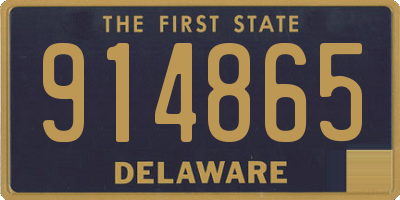 DE license plate 914865
