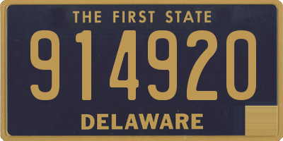 DE license plate 914920