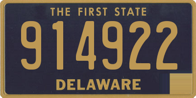DE license plate 914922