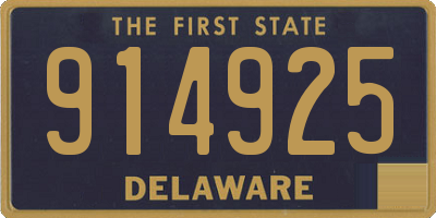 DE license plate 914925