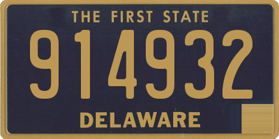 DE license plate 914932