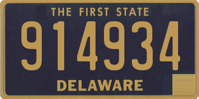 DE license plate 914934