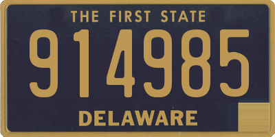 DE license plate 914985