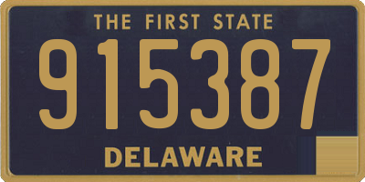 DE license plate 915387