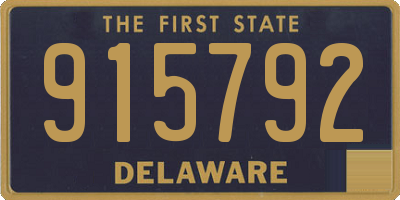DE license plate 915792