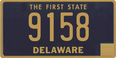 DE license plate 9158