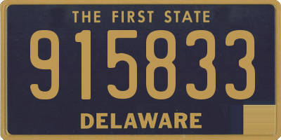 DE license plate 915833