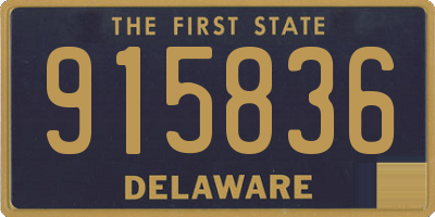 DE license plate 915836