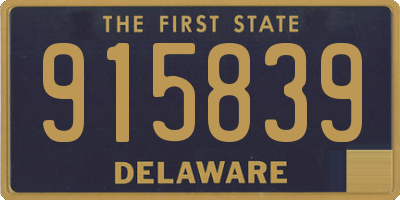 DE license plate 915839