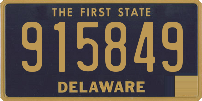 DE license plate 915849