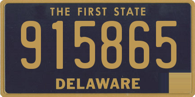 DE license plate 915865