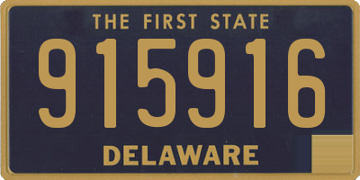 DE license plate 915916