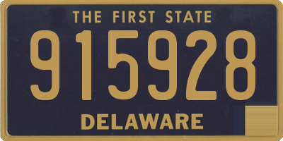 DE license plate 915928