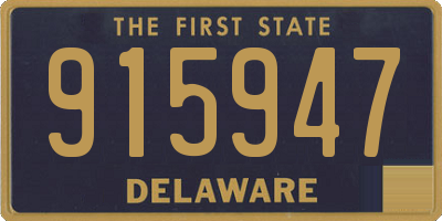 DE license plate 915947