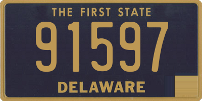 DE license plate 91597