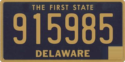 DE license plate 915985