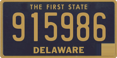 DE license plate 915986