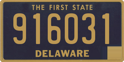 DE license plate 916031