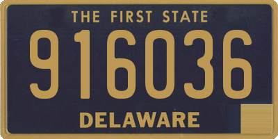 DE license plate 916036