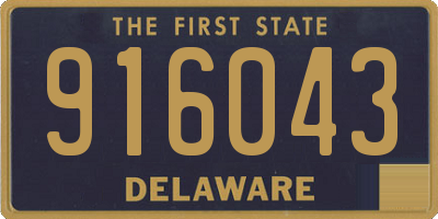 DE license plate 916043