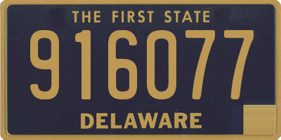 DE license plate 916077