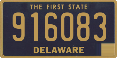 DE license plate 916083