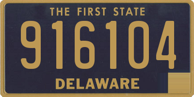 DE license plate 916104
