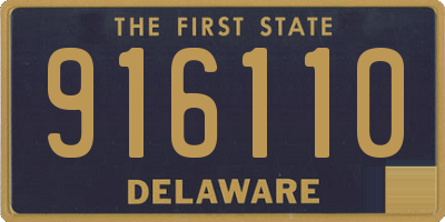 DE license plate 916110