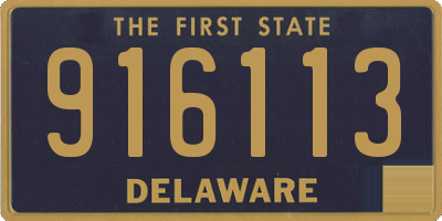 DE license plate 916113
