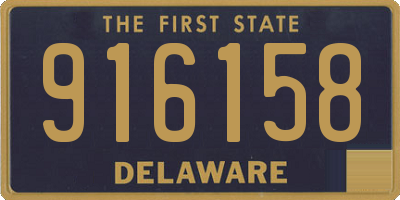 DE license plate 916158