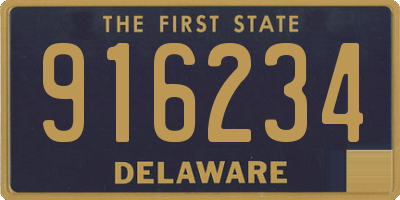 DE license plate 916234