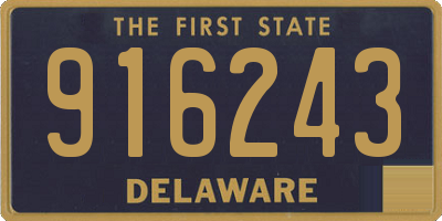 DE license plate 916243