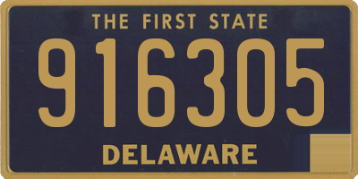 DE license plate 916305