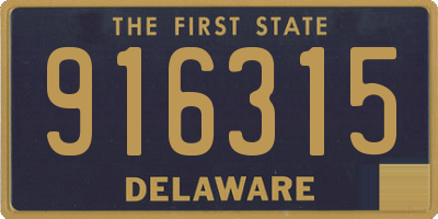 DE license plate 916315