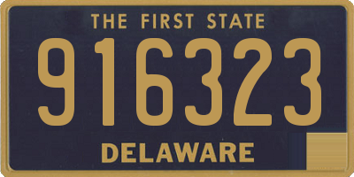 DE license plate 916323
