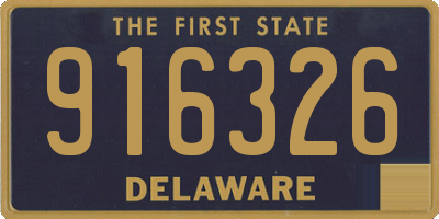 DE license plate 916326