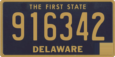 DE license plate 916342