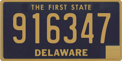 DE license plate 916347