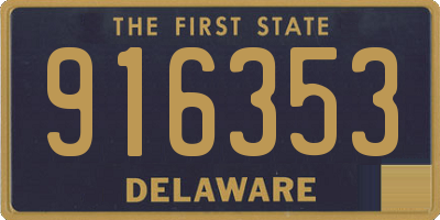 DE license plate 916353