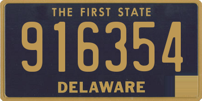 DE license plate 916354