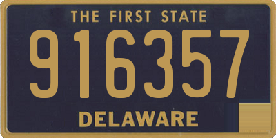DE license plate 916357