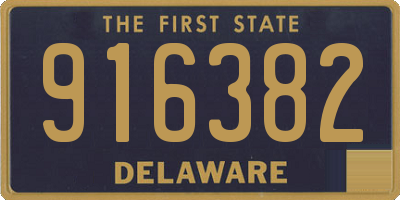 DE license plate 916382